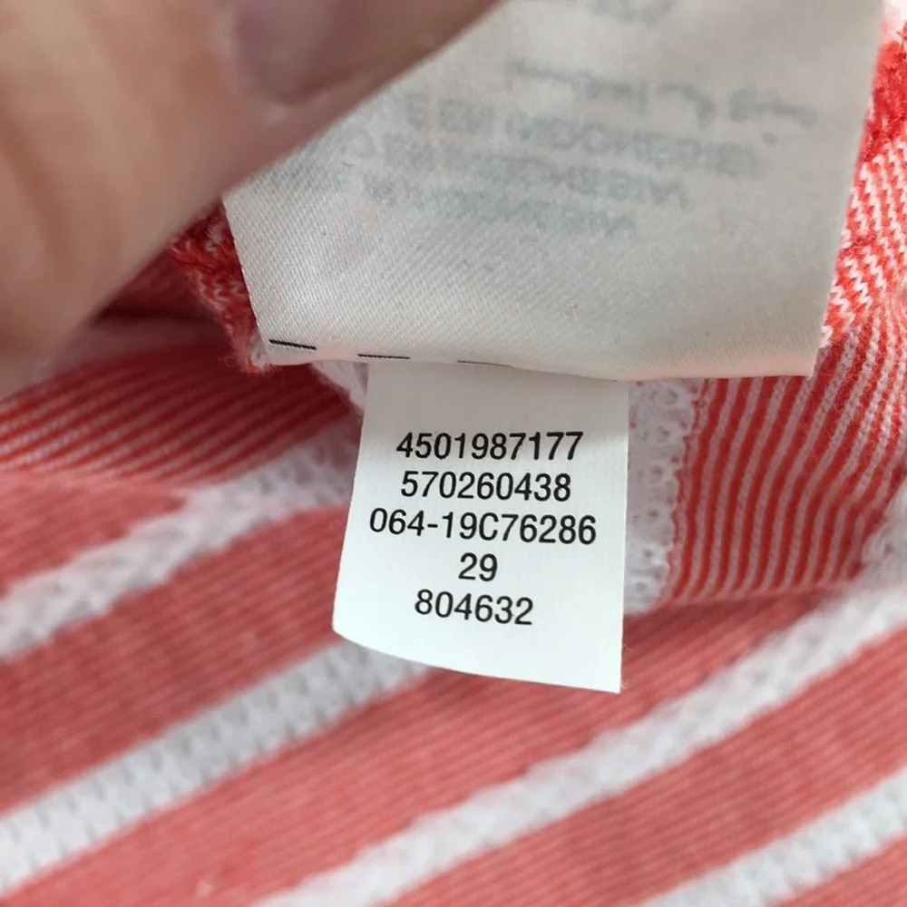 Zenergy Chico's Textured Envelope-Hem Tunic Top Womens‎ 4 XXL Red White Stripe - Picture 7 of 12